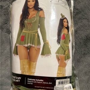 Forplay Olive Costume with Red and Gold Details